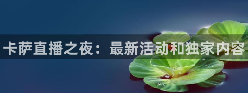 球友体育官网：卡萨直播之夜：最新活动和独家内容